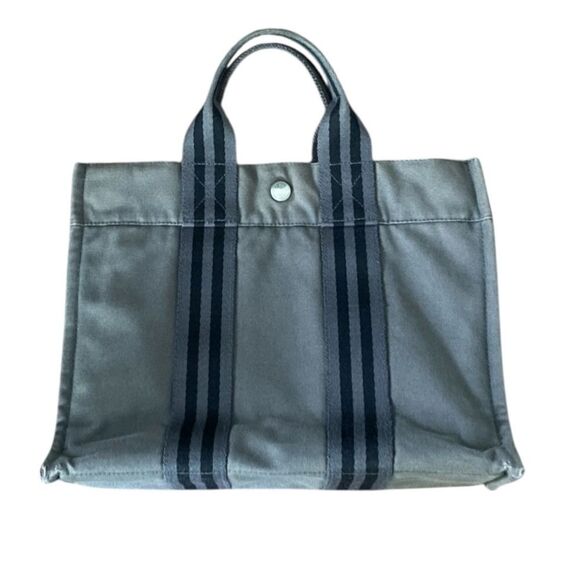 Hermes Canvas PM Herline Tote Grey - Picture 1 of 15